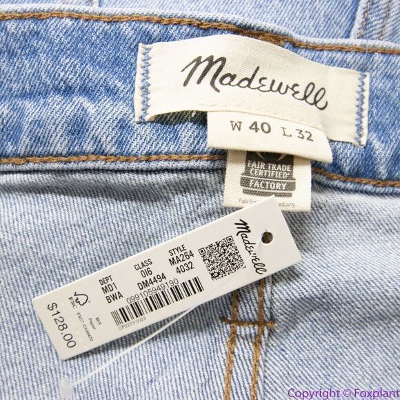 NEW Madewell men's Slim Jeans in Becklow Wash, 40*32 - Picture 11 of 16